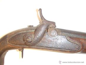Military Antiques: PISTOLA FRANCESA DE AVANCARGA DEL SIGLO XVIII TRANFORMADA DE SILEX A PERCUSION PISTOLON PESA MUCHO